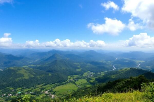 Pemandangan alam Desa Koto Gunung yang indah.