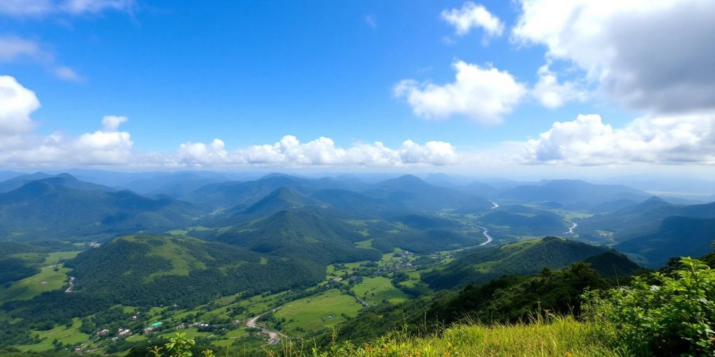 Pemandangan alam Desa Koto Gunung yang indah.