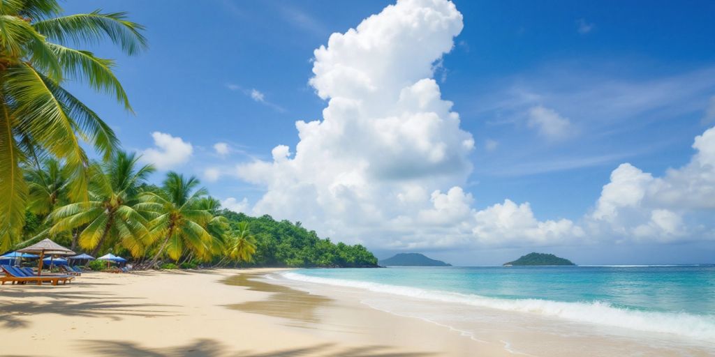 Pantai indah di Desa Koto Gunung, Riau.