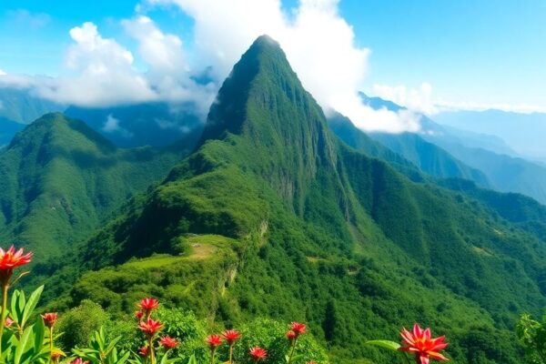 Pemandangan gunung Bali yang indah dan menakjubkan.