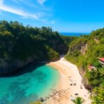 Pantai tersembunyi Bali yang indah dan tenang.