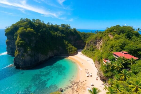 Pantai tersembunyi Bali yang indah dan tenang.