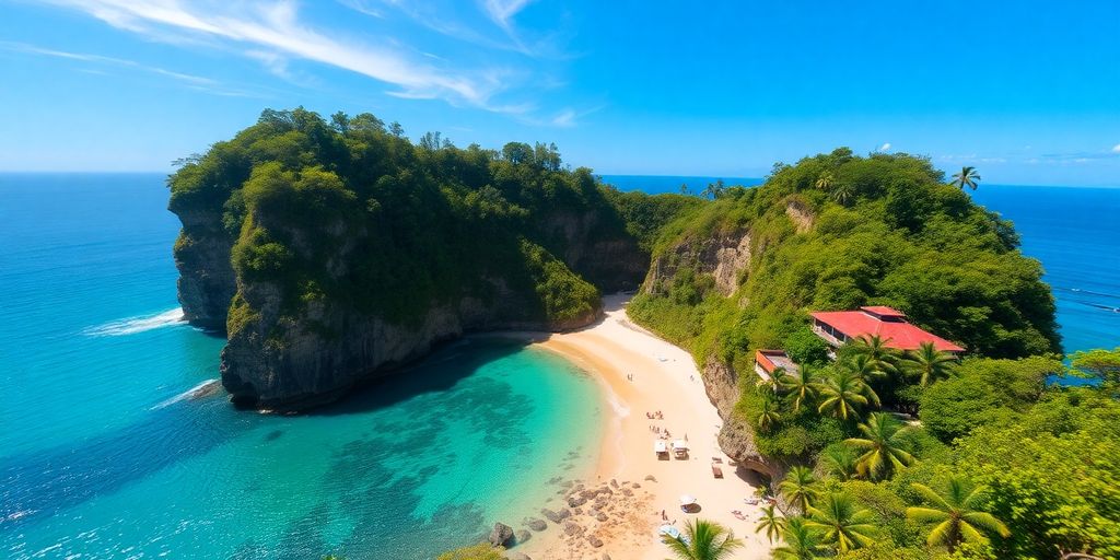 Pantai tersembunyi Bali yang indah dan tenang.